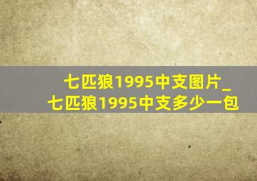 七匹狼1995中支图片_七匹狼1995中支多少一包