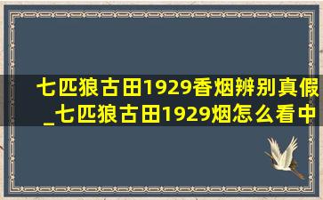 七匹狼古田1929香烟辨别真假_七匹狼古田1929烟怎么看中奖