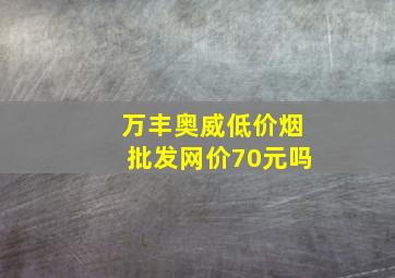 万丰奥威(低价烟批发网)价70元吗