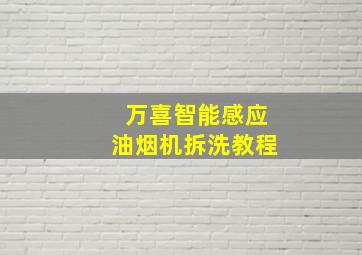 万喜智能感应油烟机拆洗教程