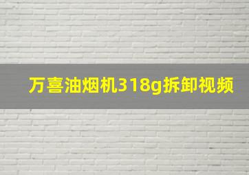 万喜油烟机318g拆卸视频