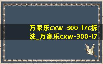 万家乐cxw-300-l7c拆洗_万家乐cxw-300-l7c拆洗视频