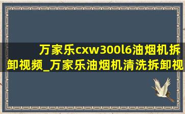 万家乐cxw300l6油烟机拆卸视频_万家乐油烟机清洗拆卸视频