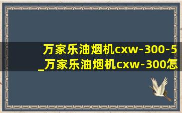 万家乐油烟机cxw-300-5_万家乐油烟机cxw-300怎么拆下来清洗