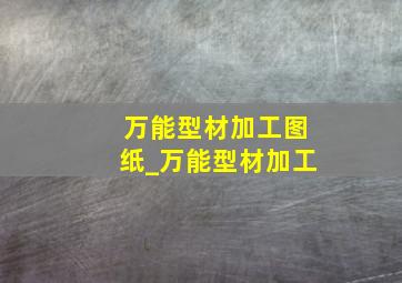 万能型材加工图纸_万能型材加工