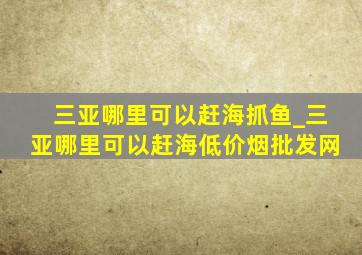 三亚哪里可以赶海抓鱼_三亚哪里可以赶海(低价烟批发网)