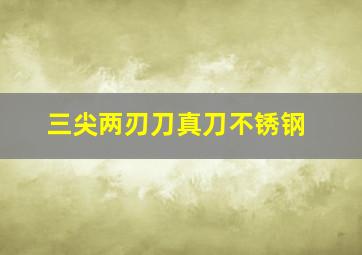 三尖两刃刀真刀不锈钢