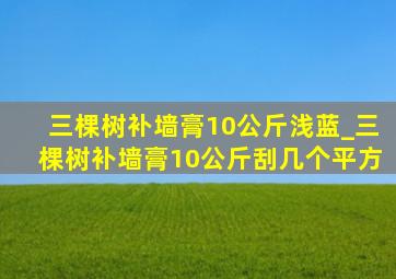 三棵树补墙膏10公斤浅蓝_三棵树补墙膏10公斤刮几个平方