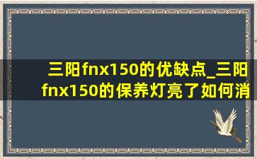 三阳fnx150的优缺点_三阳fnx150的保养灯亮了如何消除