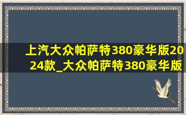 上汽大众帕萨特380豪华版2024款_大众帕萨特380豪华版2024