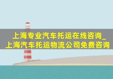 上海专业汽车托运在线咨询_上海汽车托运物流公司免费咨询