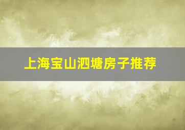 上海宝山泗塘房子推荐