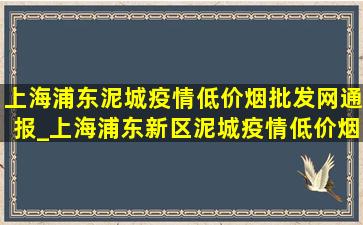 上海浦东泥城疫情(低价烟批发网)通报_上海浦东新区泥城疫情(低价烟批发网)消息