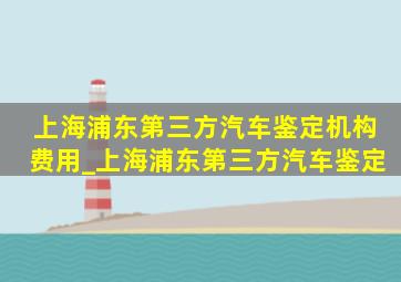 上海浦东第三方汽车鉴定机构费用_上海浦东第三方汽车鉴定