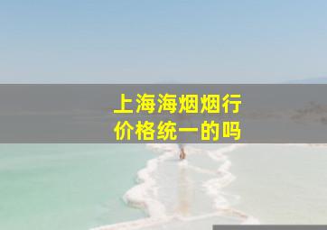 上海海烟烟行价格统一的吗