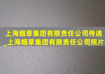 上海烟草集团有限责任公司待遇_上海烟草集团有限责任公司照片