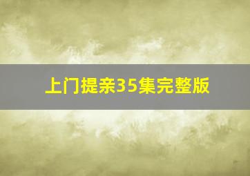 上门提亲35集完整版