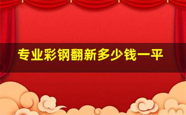 专业彩钢翻新多少钱一平