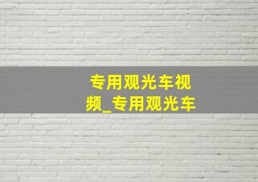 专用观光车视频_专用观光车