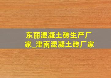 东丽混凝土砖生产厂家_津南混凝土砖厂家