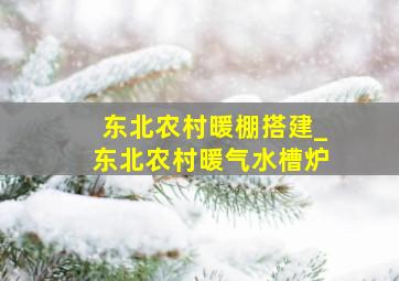 东北农村暖棚搭建_东北农村暖气水槽炉