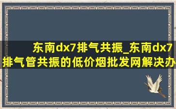 东南dx7排气共振_东南dx7排气管共振的(低价烟批发网)解决办法