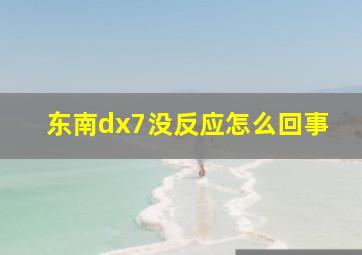 东南dx7没反应怎么回事