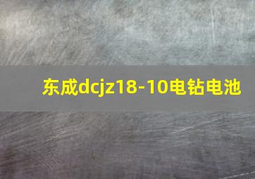 东成dcjz18-10电钻电池