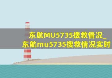东航MU5735搜救情况_东航mu5735搜救情况实时