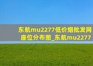 东航mu2277(低价烟批发网)座位分布图_东航mu2277