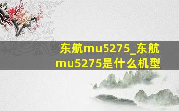 东航mu5275_东航mu5275是什么机型