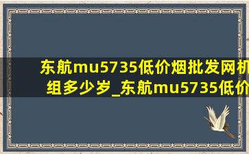 东航mu5735(低价烟批发网)机组多少岁_东航mu5735(低价烟批发网)机组人员画面