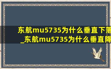 东航mu5735为什么垂直下落_东航mu5735为什么垂直降落