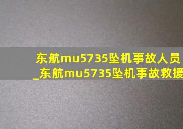 东航mu5735坠机事故人员_东航mu5735坠机事故救援