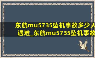 东航mu5735坠机事故多少人遇难_东航mu5735坠机事故多少人
