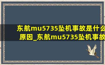 东航mu5735坠机事故是什么原因_东航mu5735坠机事故原因