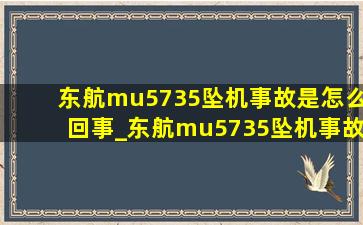 东航mu5735坠机事故是怎么回事_东航mu5735坠机事故