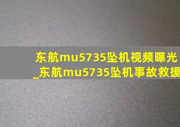 东航mu5735坠机视频曝光_东航mu5735坠机事故救援