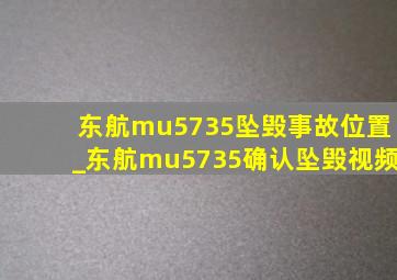 东航mu5735坠毁事故位置_东航mu5735确认坠毁视频