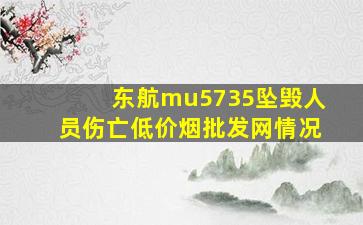 东航mu5735坠毁人员伤亡(低价烟批发网)情况