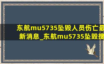 东航mu5735坠毁人员伤亡最新消息_东航mu5735坠毁搜救最新消息