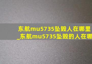 东航mu5735坠毁人在哪里_东航mu5735坠毁的人在哪