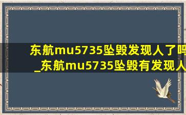 东航mu5735坠毁发现人了吗_东航mu5735坠毁有发现人吗