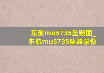 东航mu5735坠毁图_东航mu5735坠毁录像