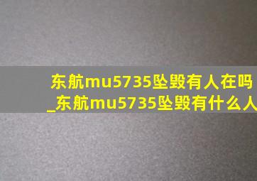 东航mu5735坠毁有人在吗_东航mu5735坠毁有什么人