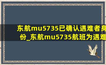 东航mu5735已确认遇难者身份_东航mu5735航班为遇难者默哀