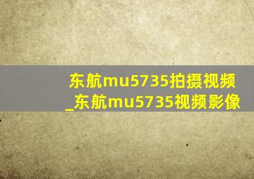 东航mu5735拍摄视频_东航mu5735视频影像