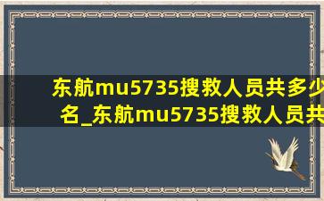东航mu5735搜救人员共多少名_东航mu5735搜救人员共多少
