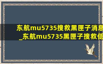 东航mu5735搜救黑匣子消息_东航mu5735黑匣子搜救(低价烟批发网)情况
