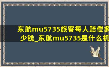 东航mu5735旅客每人赔偿多少钱_东航mu5735是什么机型